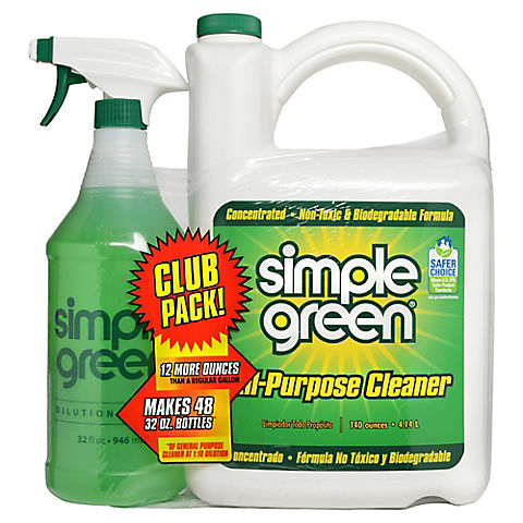 Simple Green All-Purpose Cleaner Concentrate 140 oz. with 32 oz. Bonus Ready-to-Use Spray Bottle