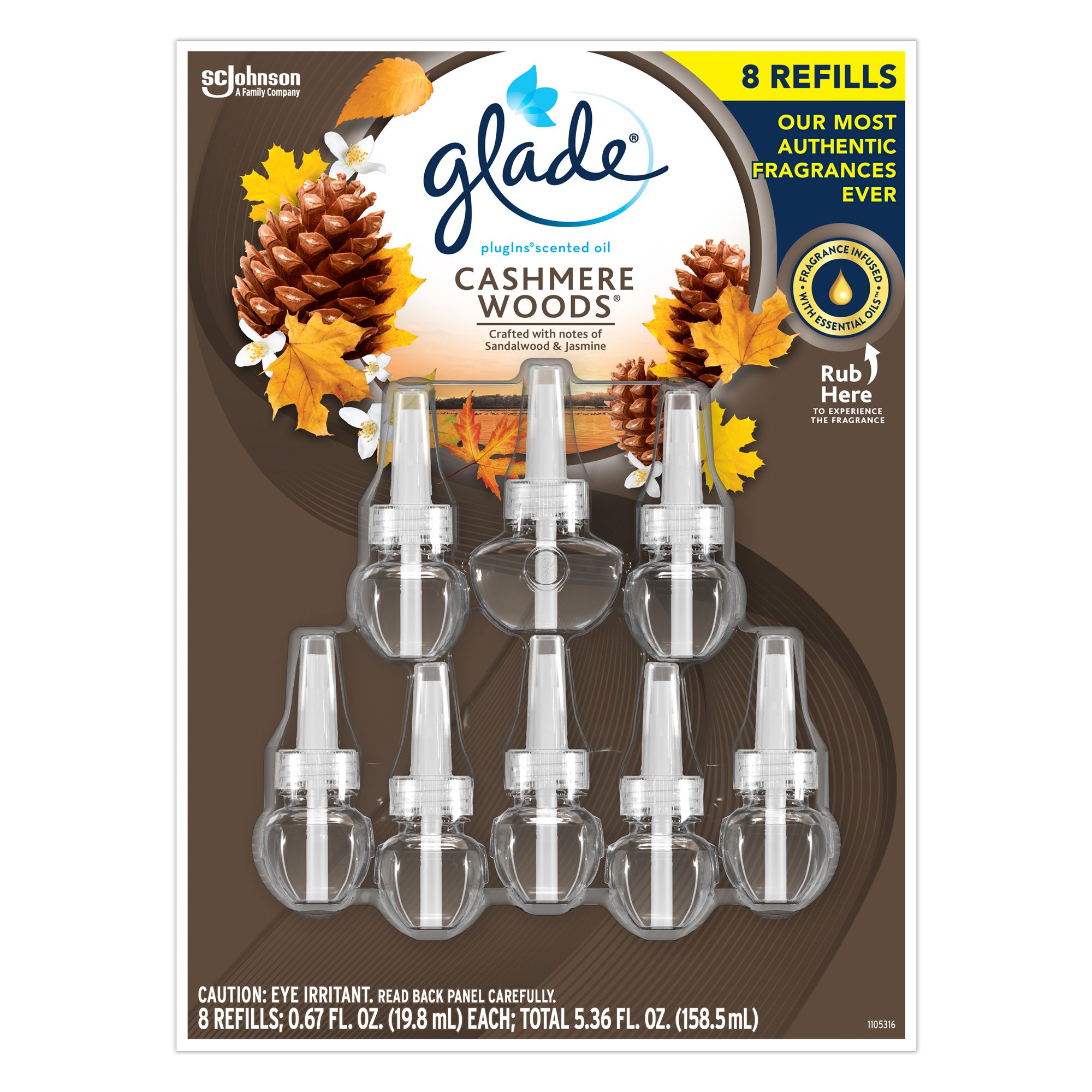 Glade PlugIns Cashmere Woods Scented Oil Refill (2-Count) - Dazey's Supply