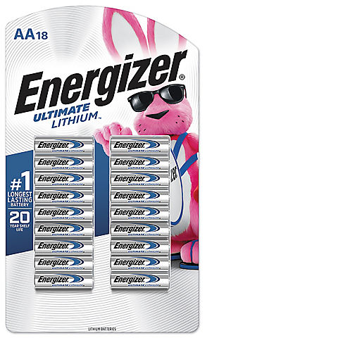 Energizer Ultimate Lithium AA Batteries, Double A Batteries, 18 ct.