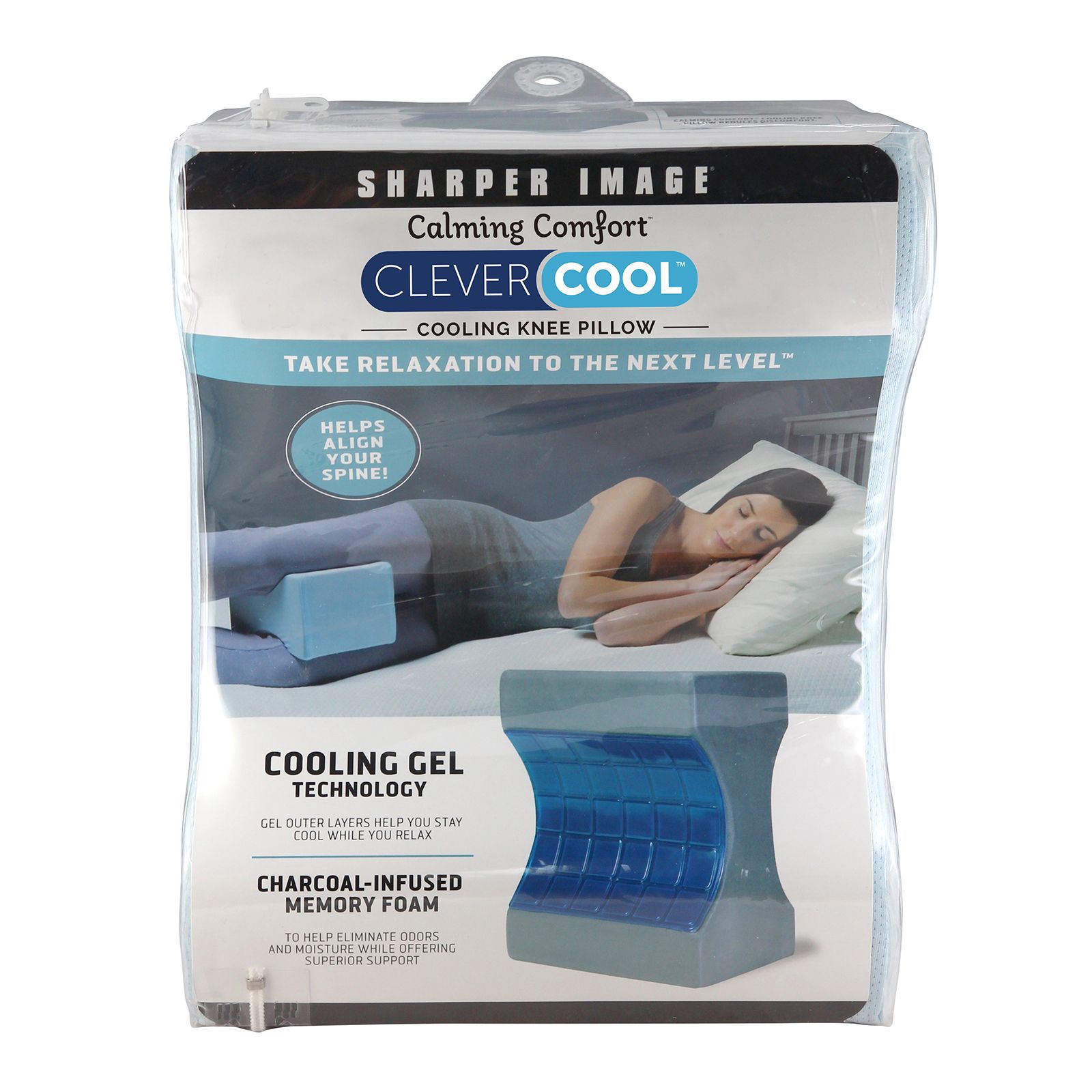 Calming Comfort Cooling Knee Pillow, Blue 