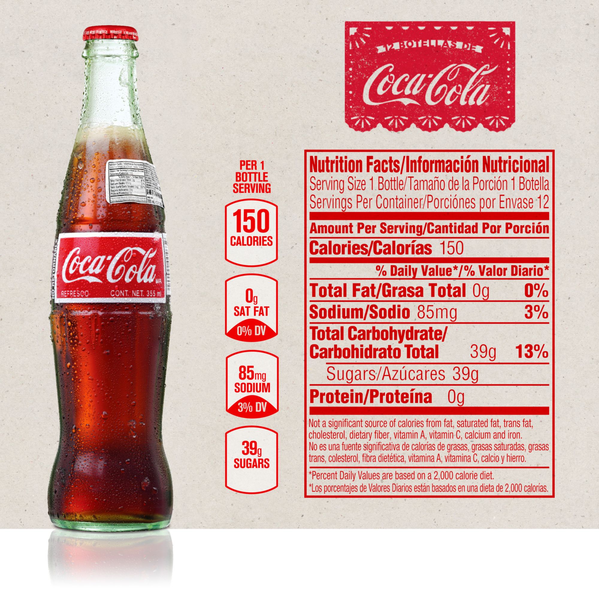 Coca-Cola Zero Sugar 24 Glass Bottles