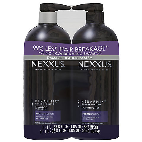 Nexxus Keraphix Shampoo and Conditioner Hair Repair Treatment System, 33.8 oz.