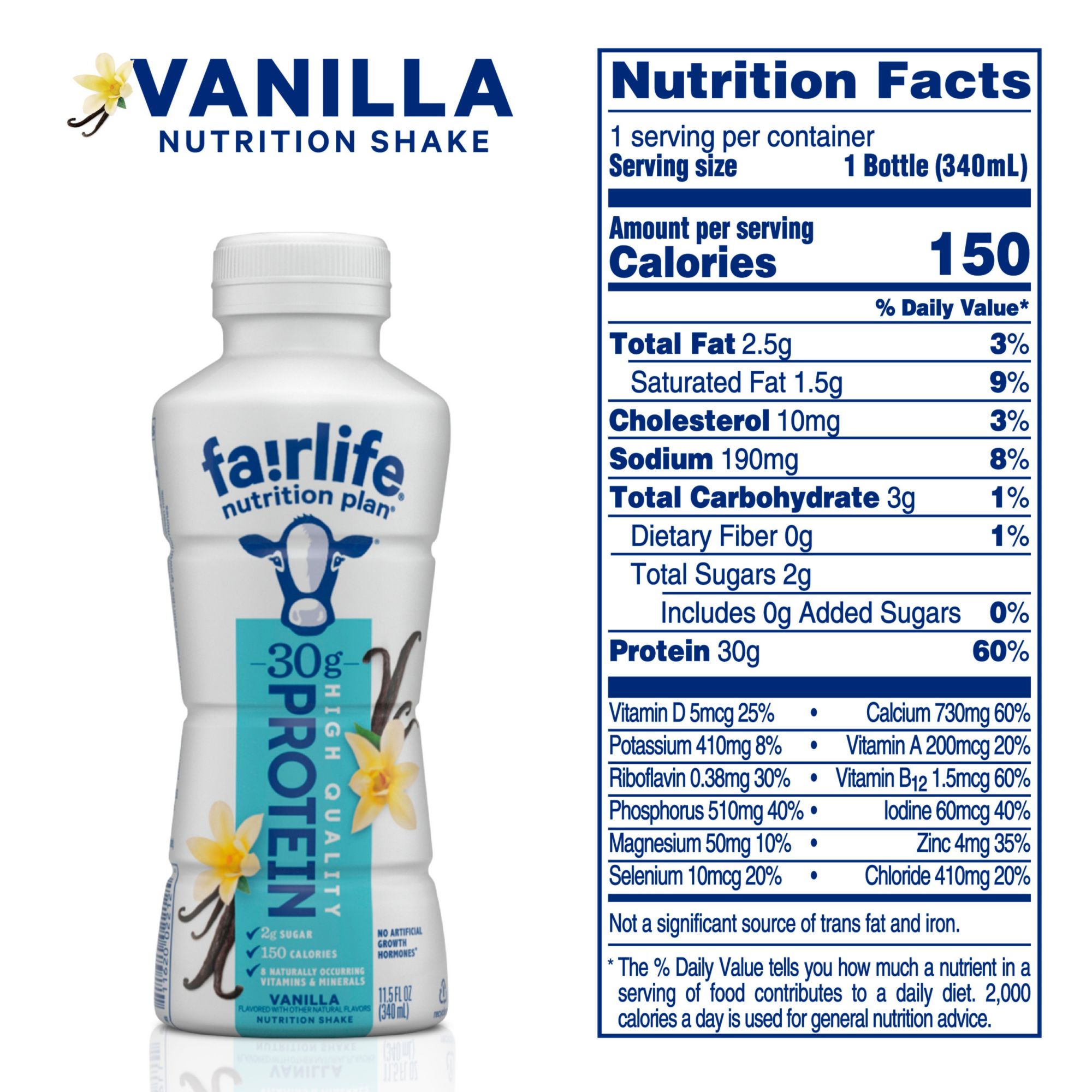 Fairlife Nutrition Plan High Protein Vanilla Shake, 12 pk.