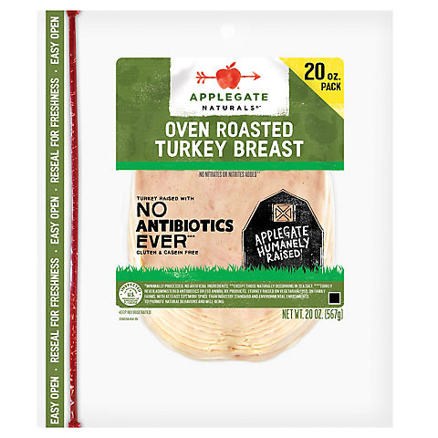 Applegate Oven Roasted Turkey Breast, 20 oz.
