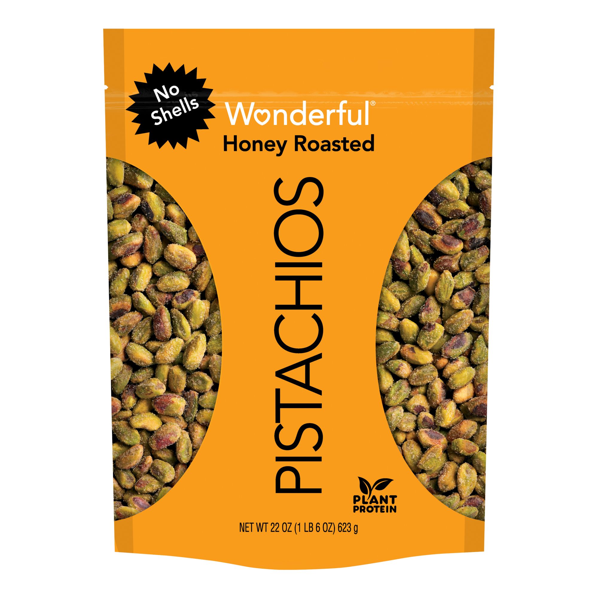 Wonderful No Shell Honey Roasted Pistachios, 22 oz.