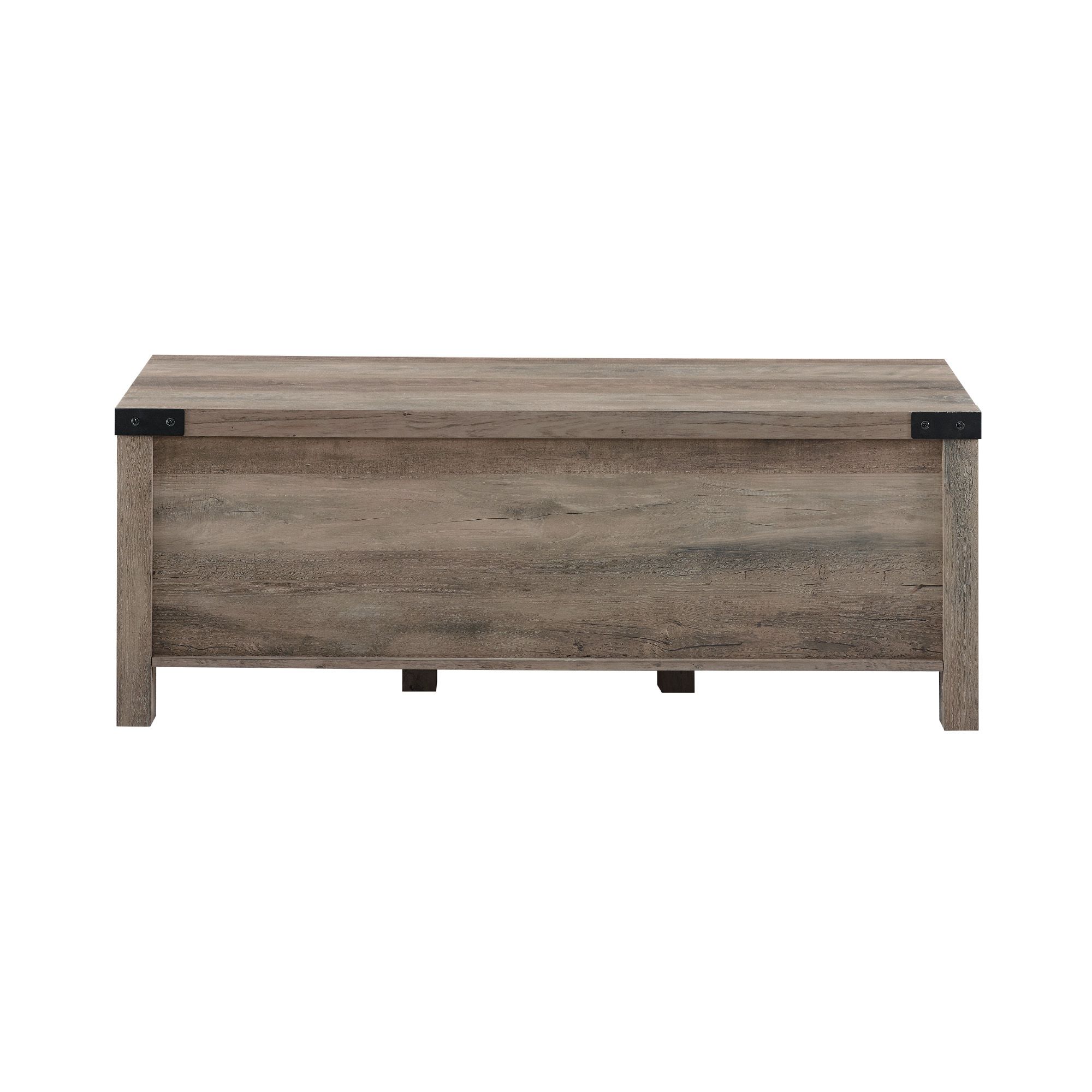 42 Modern Farmhouse Entryway Storage Bench - Grey Wash