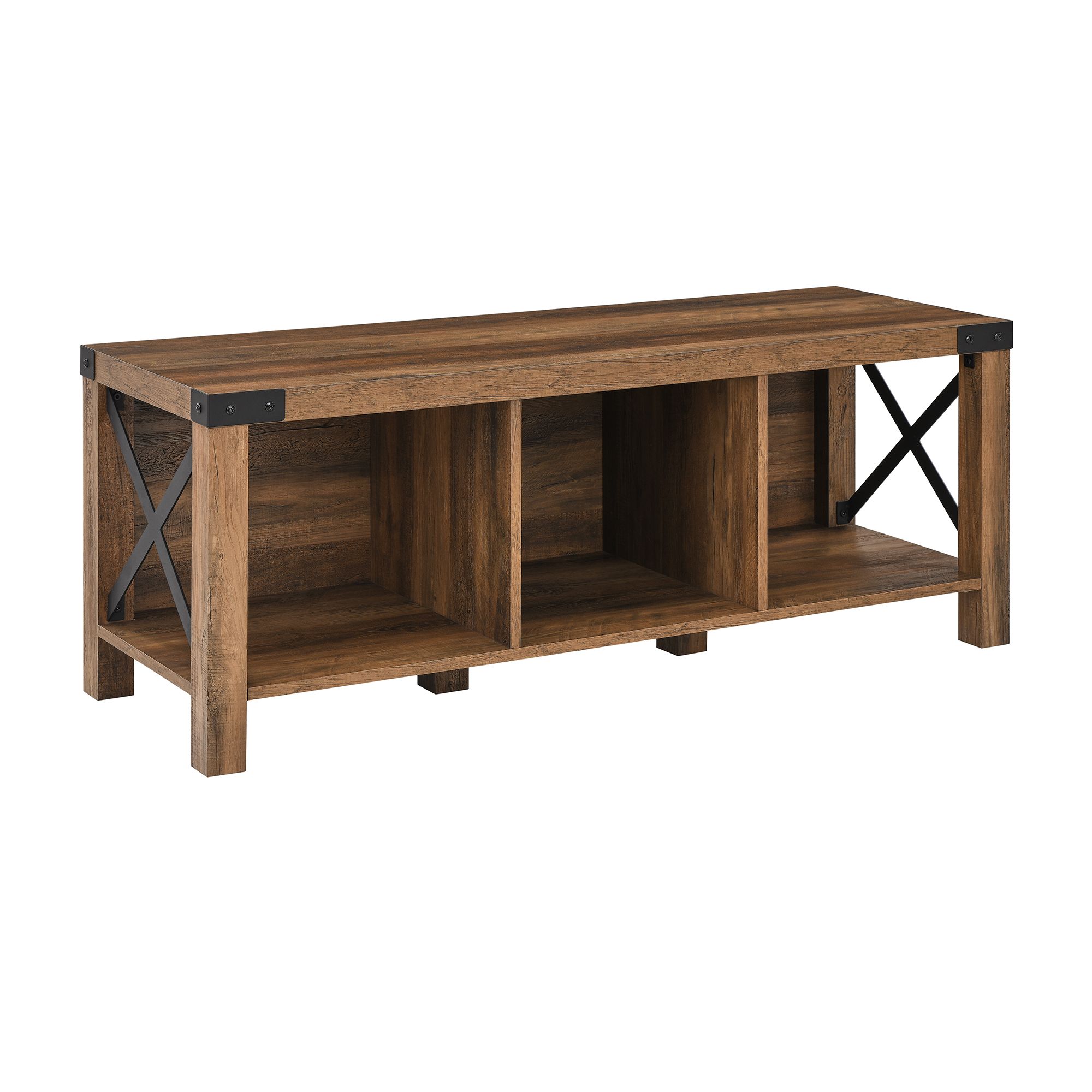 W. Trends 48 Farmhouse Wood Entryway Bench - Reclaimed Barnwood