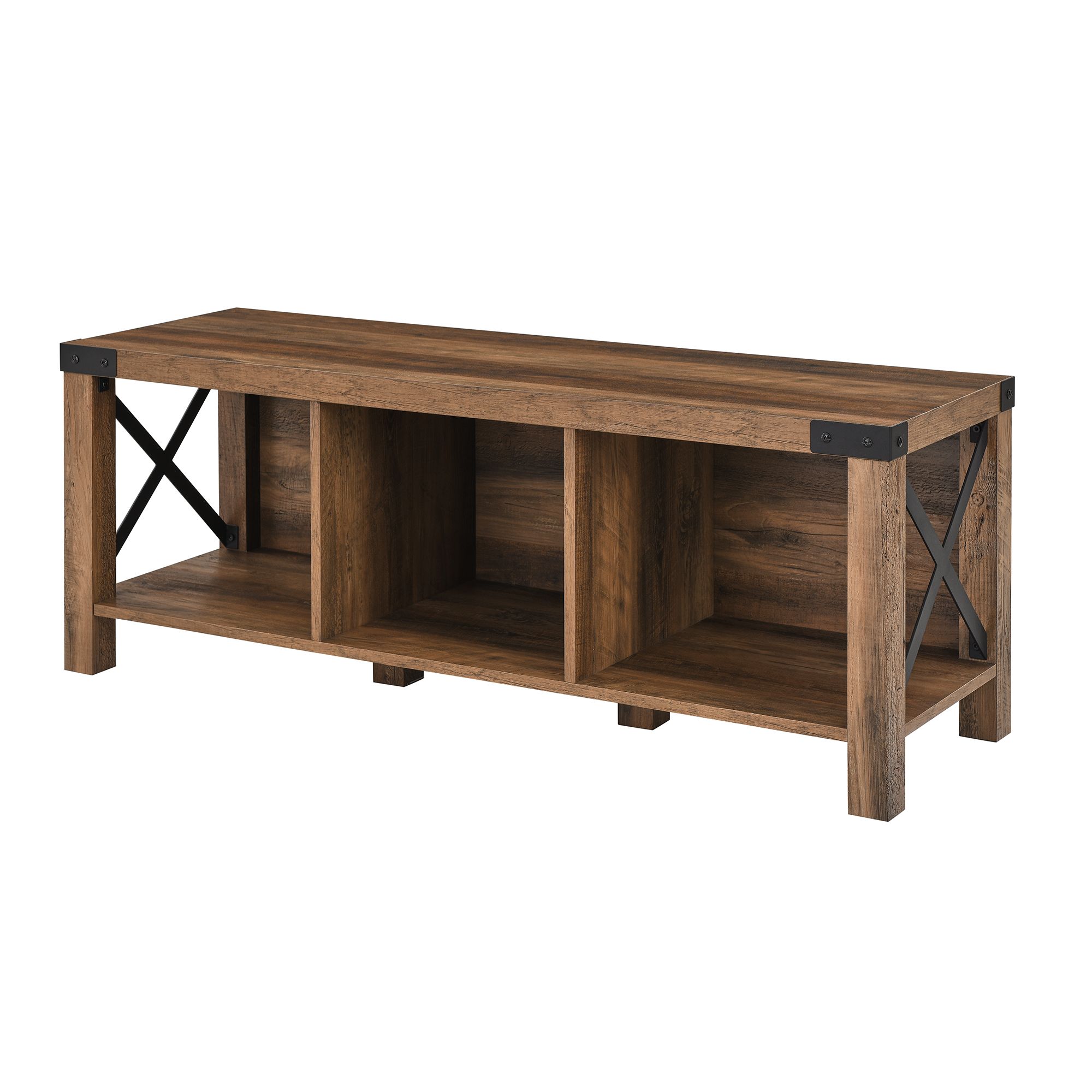 W. Trends 48 Farmhouse Wood Entryway Bench - Reclaimed Barnwood