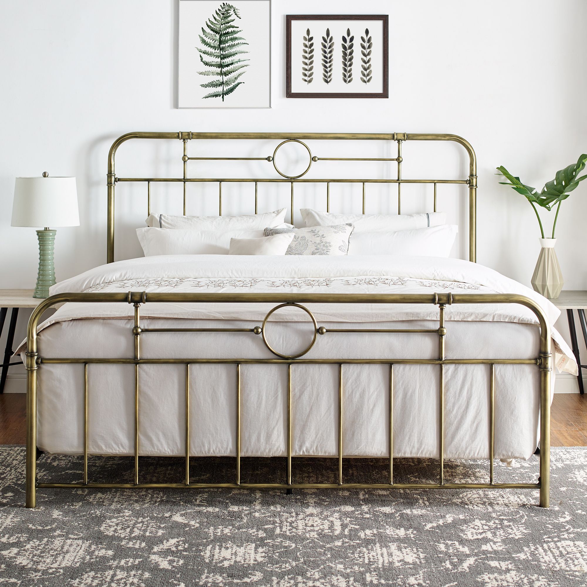 Bohemian King Size Metal Pipe Bed Frame - Bronze