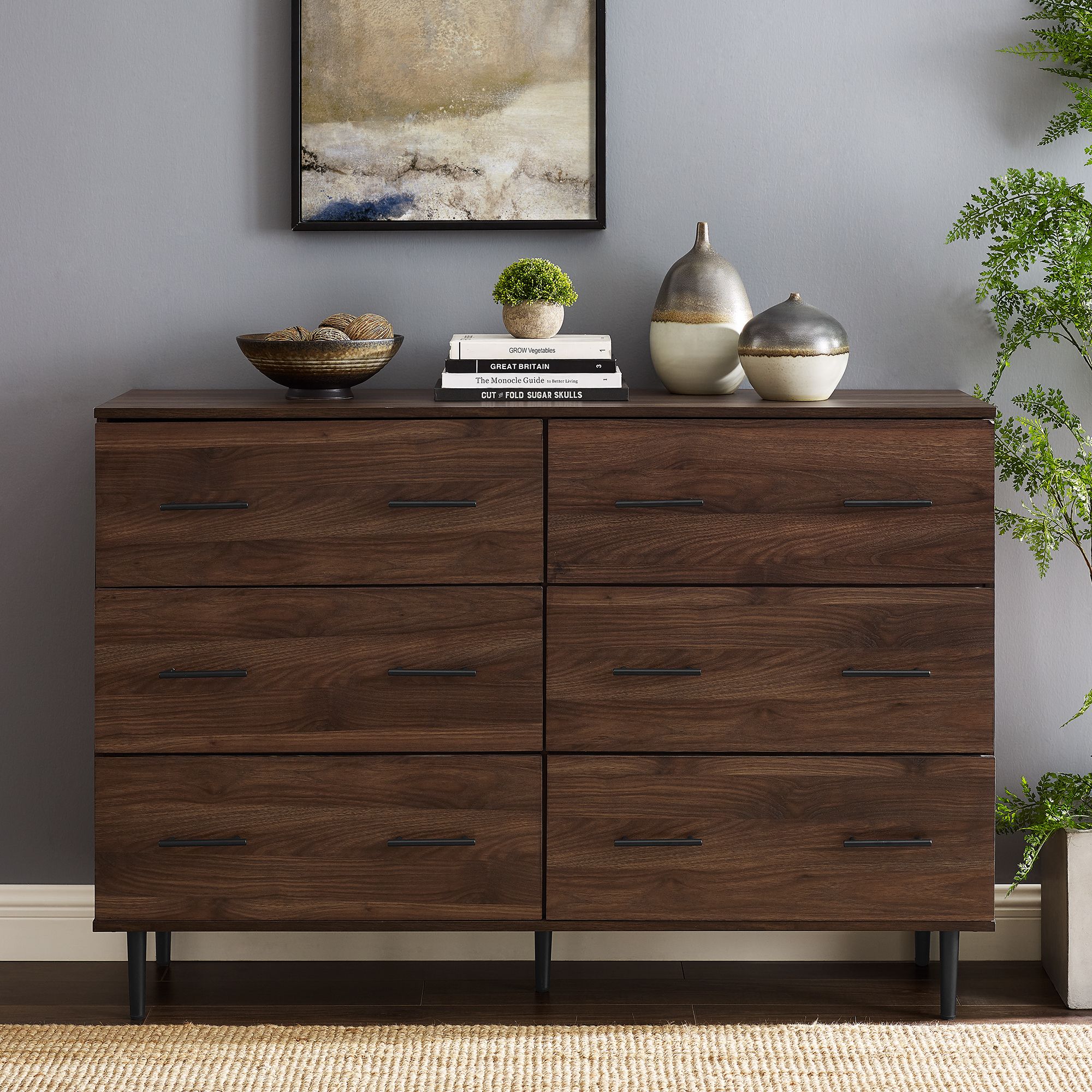 Dark brown 2024 wood dresser