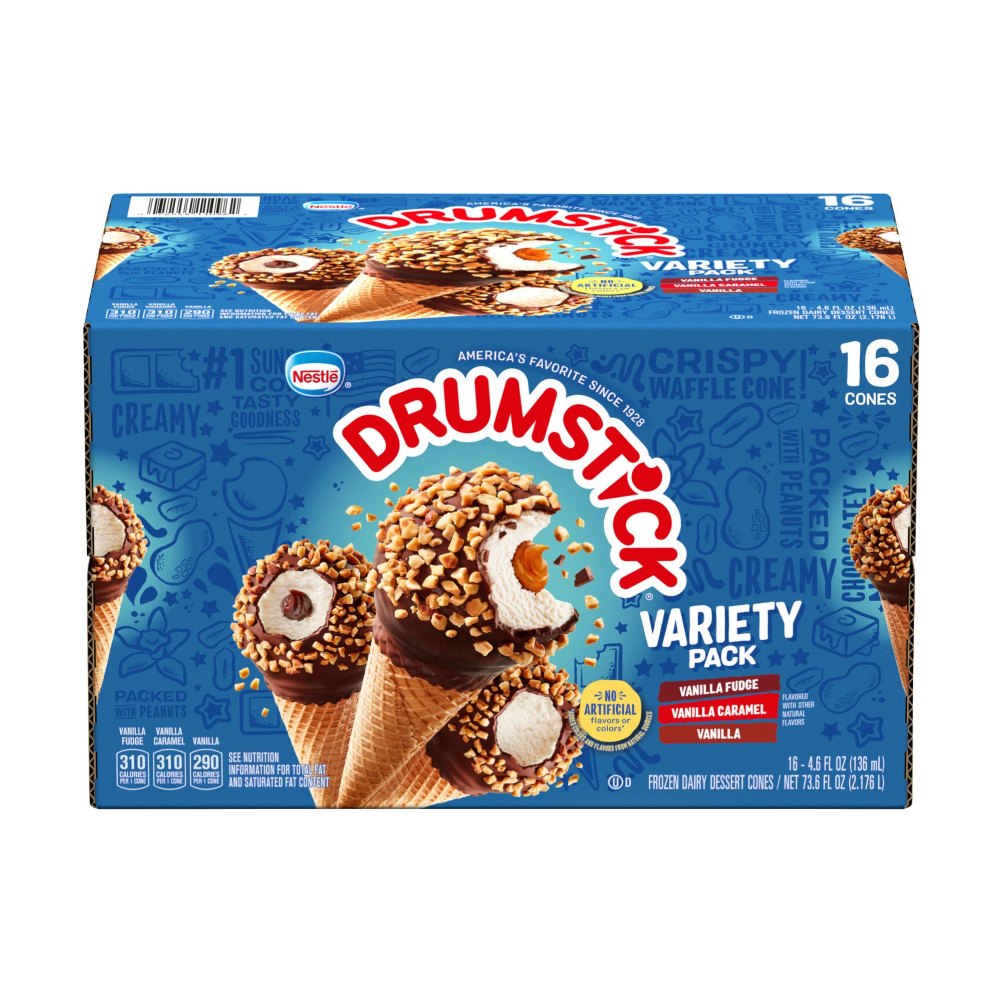 Nestle Sundae Cone Drumstick Variety Pack, 16 ct.