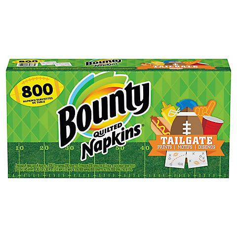 Bounty Football Prints Quilted Paper Napkins, 800 ct.