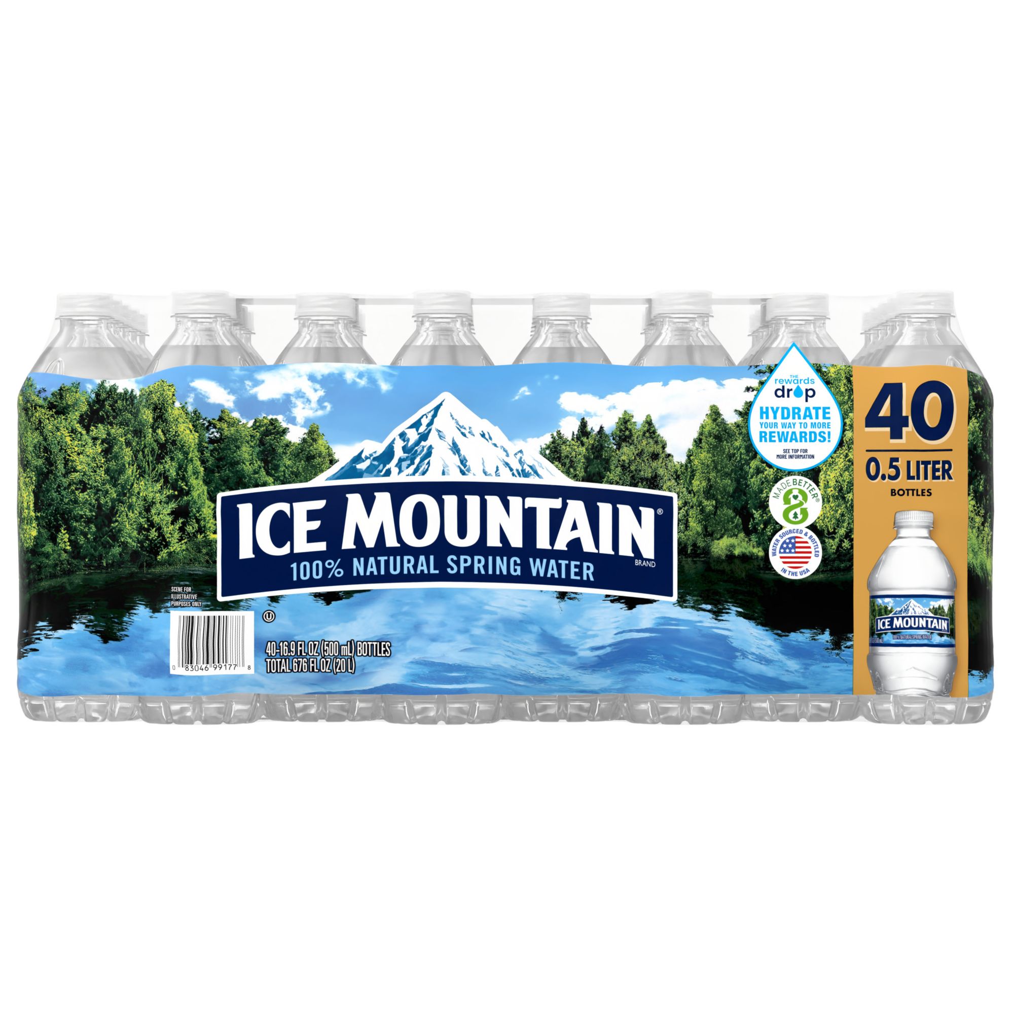 ICE MOUNTAIN Brand 100% Natural Spring Water, 12-ounce plastic bottles  (Pack of 12)