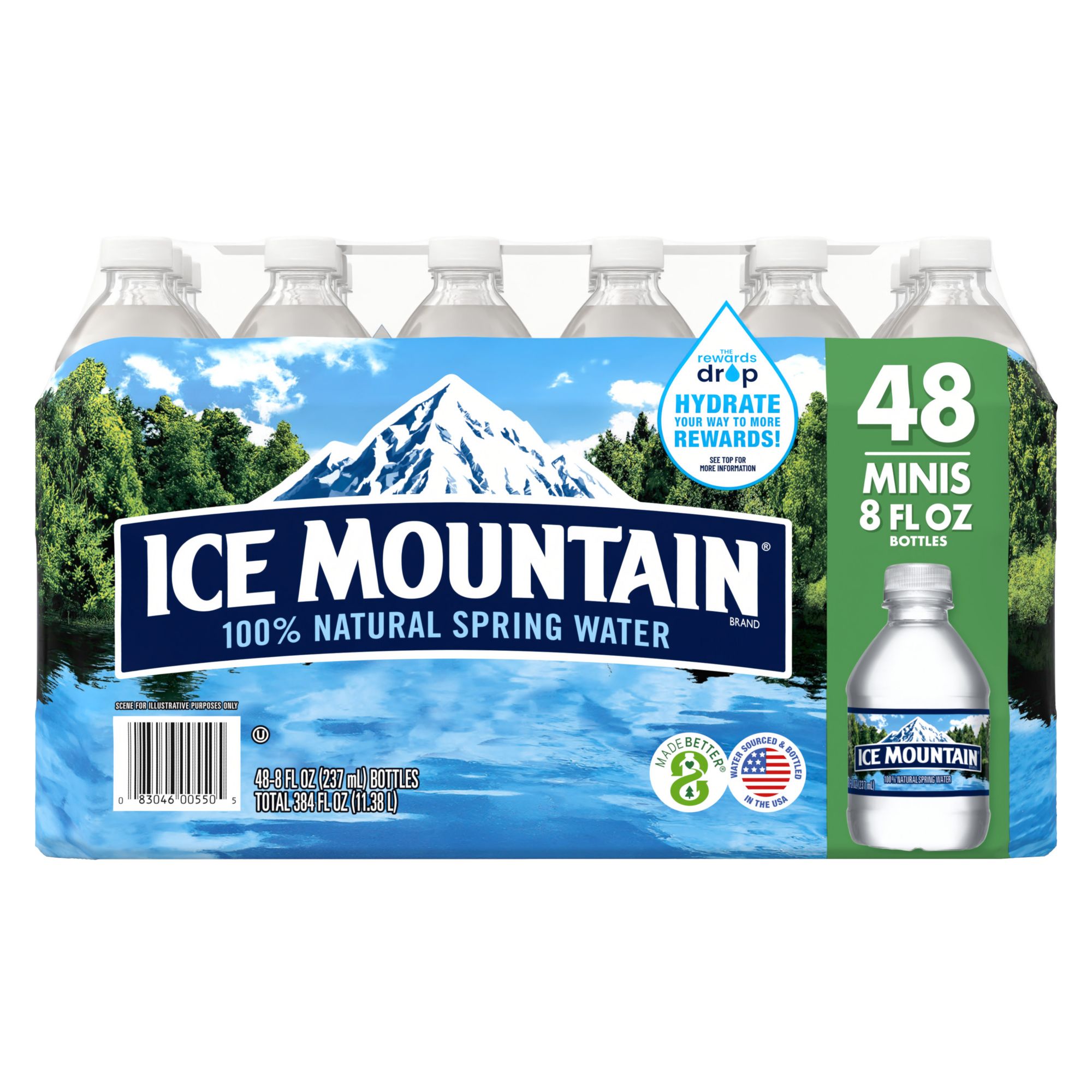 8 Ounce Bottled Water  Ice Mountain® Brand 100% Natural Spring Water