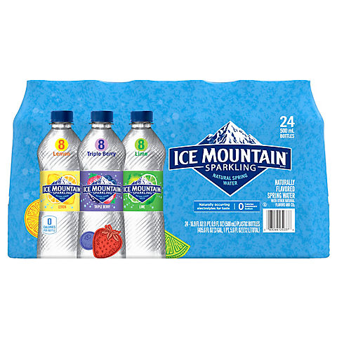 Ice Mountain Flavored Sparkling Spring Water Variety Pack, 24 pk./16.9 oz.