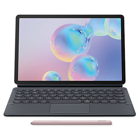 Samsung Galaxy Tab S6 10.5" Tablet, 128GB with BONUS Keyboard Cover $150 VALUE - Rose