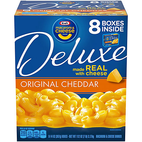 Kraft Deluxe Original Cheddar Macaroni & Cheese Dinner, 8 pk./14 oz.