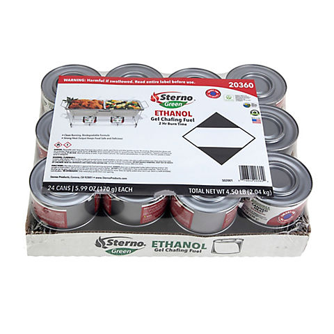 Sterno 2-Hour Ethanol Gel Canned Chafing Fuel, 24 pk.