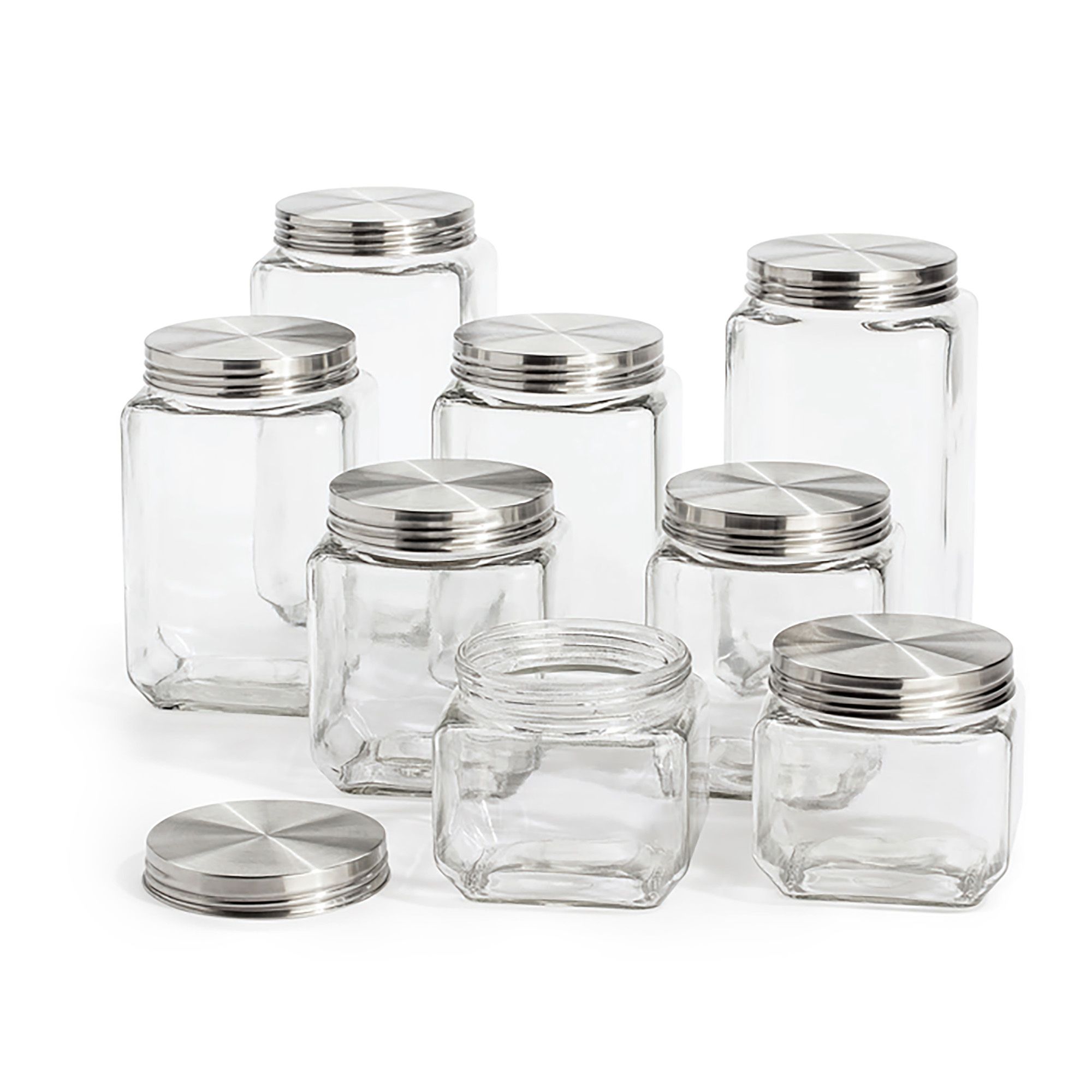 Berkley Jensen 16 pc. Round Glass Food Storage Set with Airtight Locking  Lids