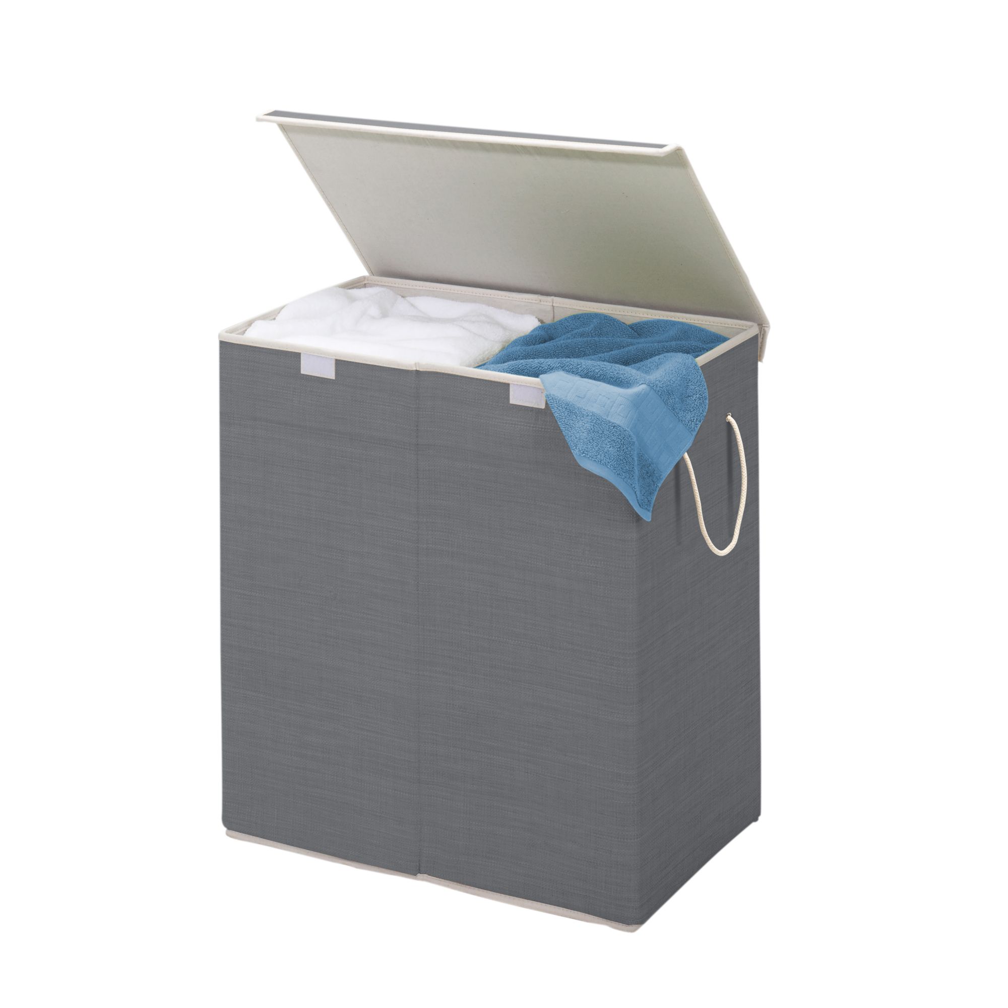 CleverMade Collapsible Laundry Caddy, 2 pk. - Charcoal/Gray