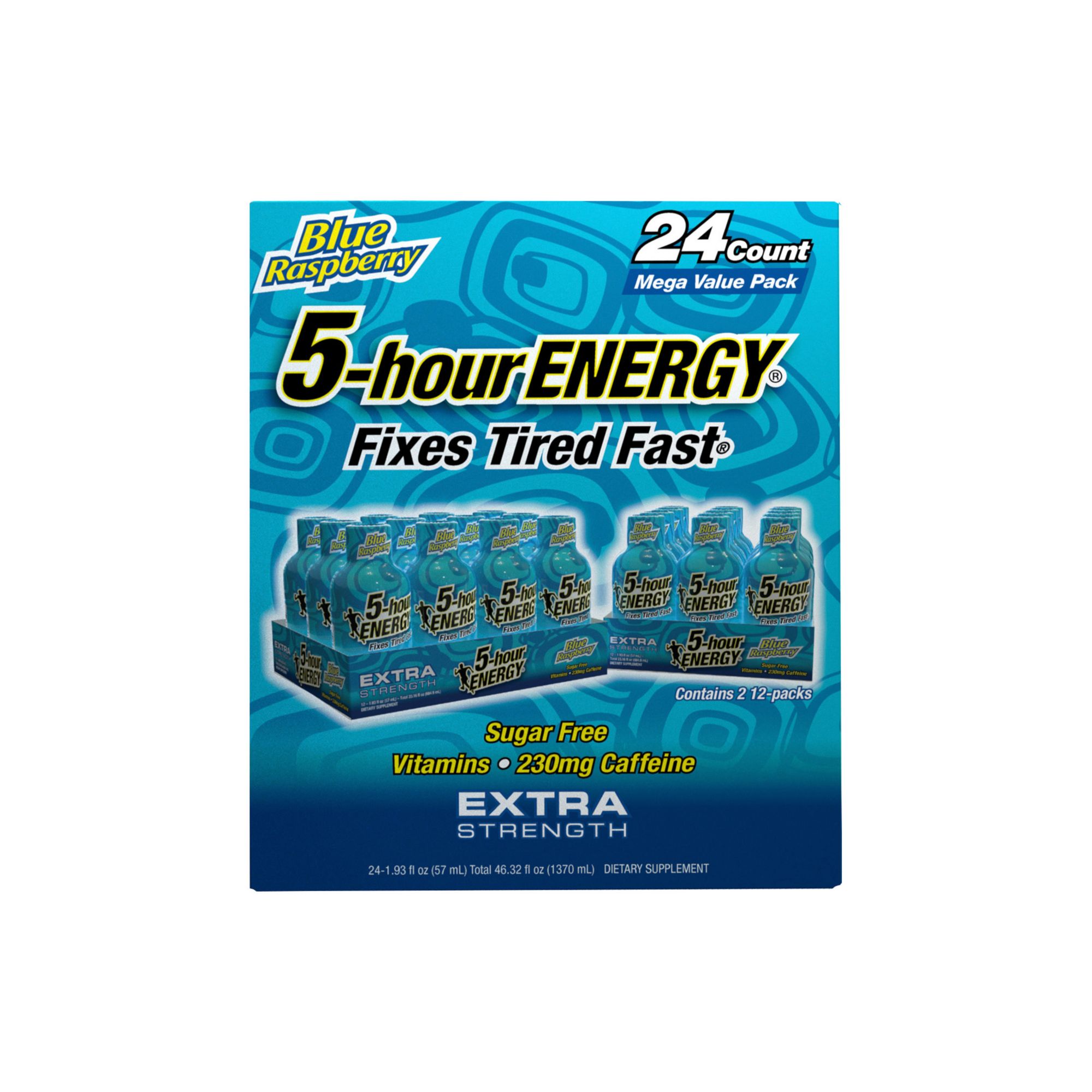 5 Hour Energy Extra Strength Blue Raspberry 24 Pk Bjs Wholesale Club