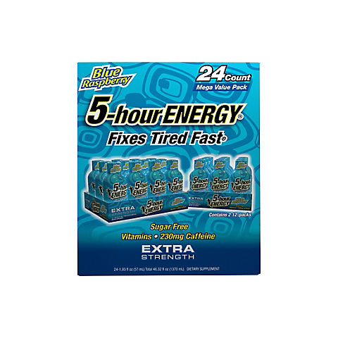 5 Hour Energy Extra Strength Blue Raspberry, 24 pk.