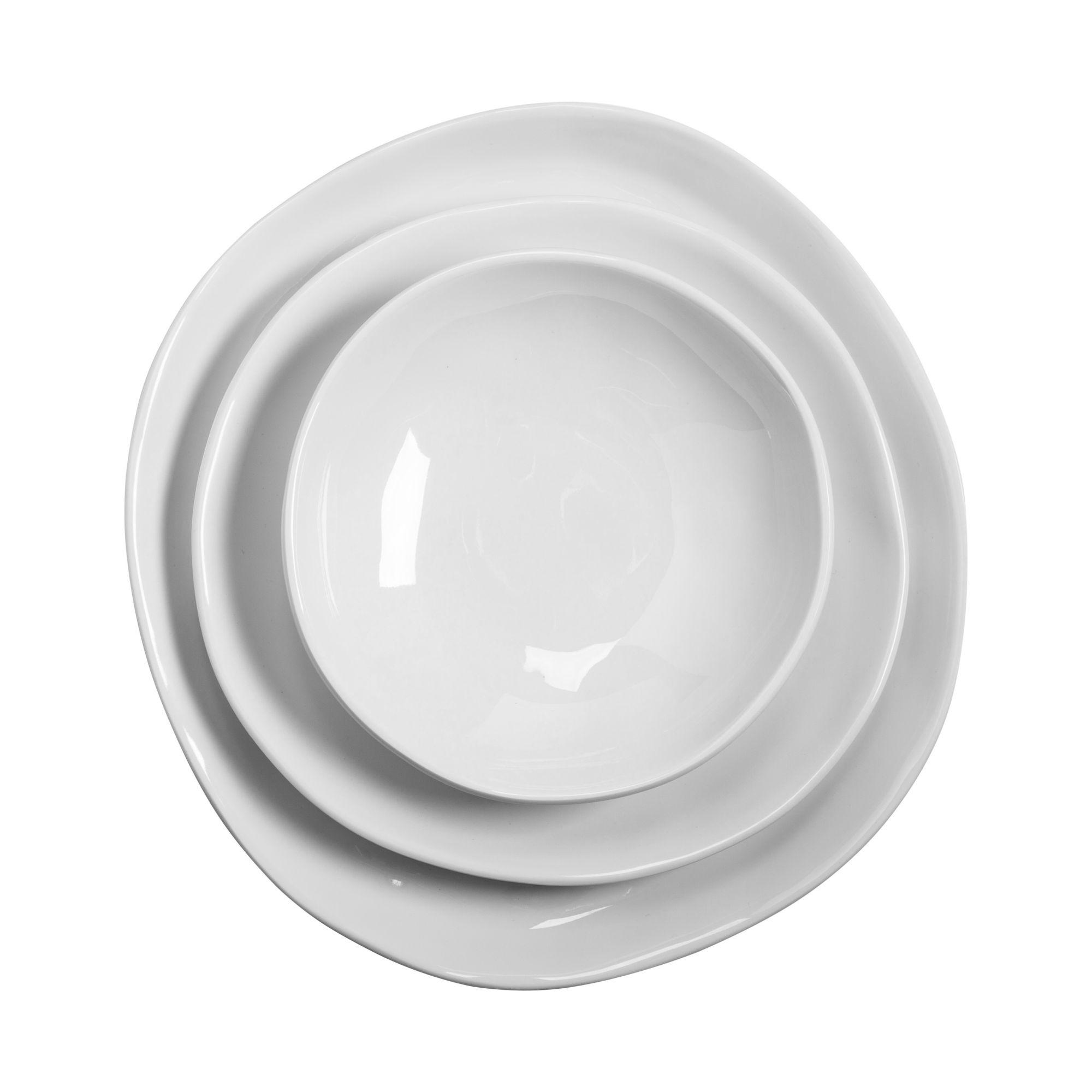 White melamine clearance plates