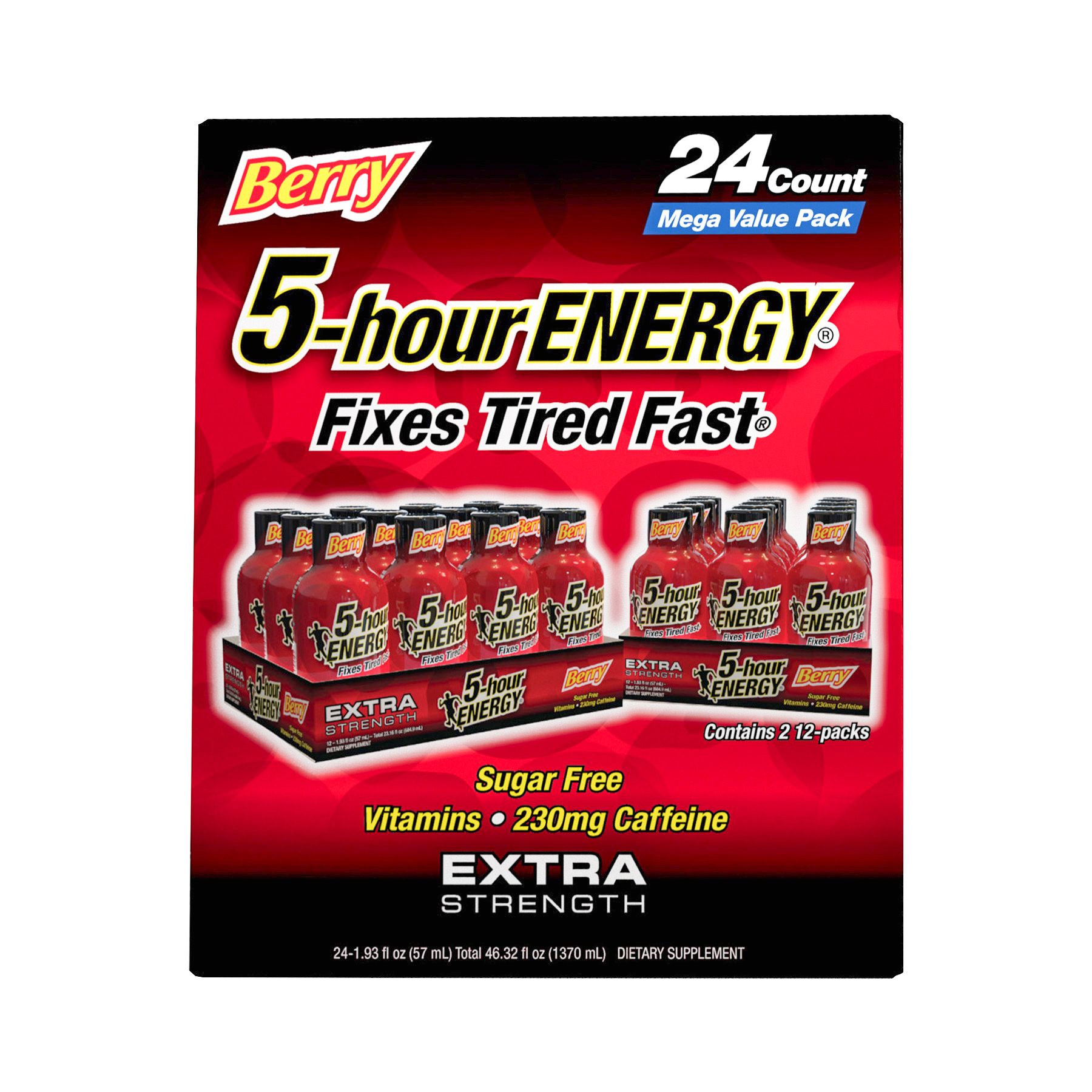 5 Hour Energy Extra Strength Berry, 24 pk.