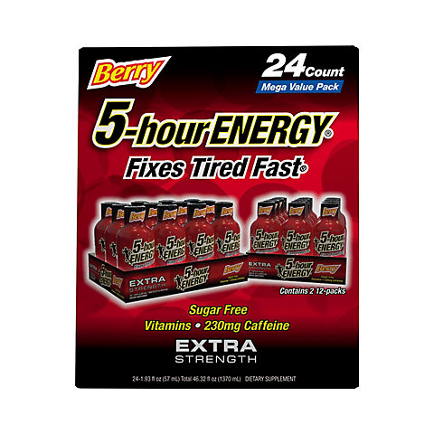 5 Hour Energy Extra Strength Berry, 24 pk.