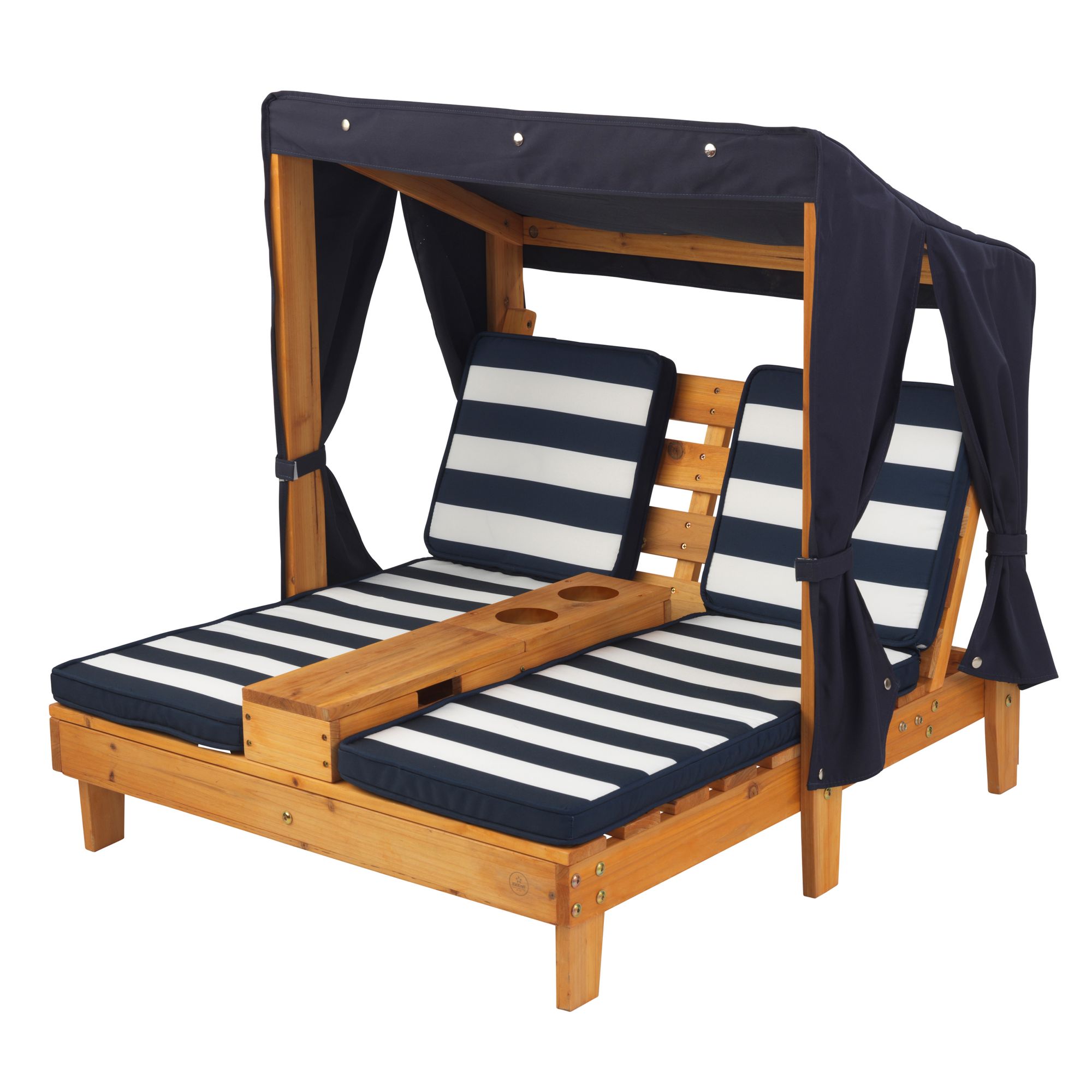 Double chaise discount lounge with canopy