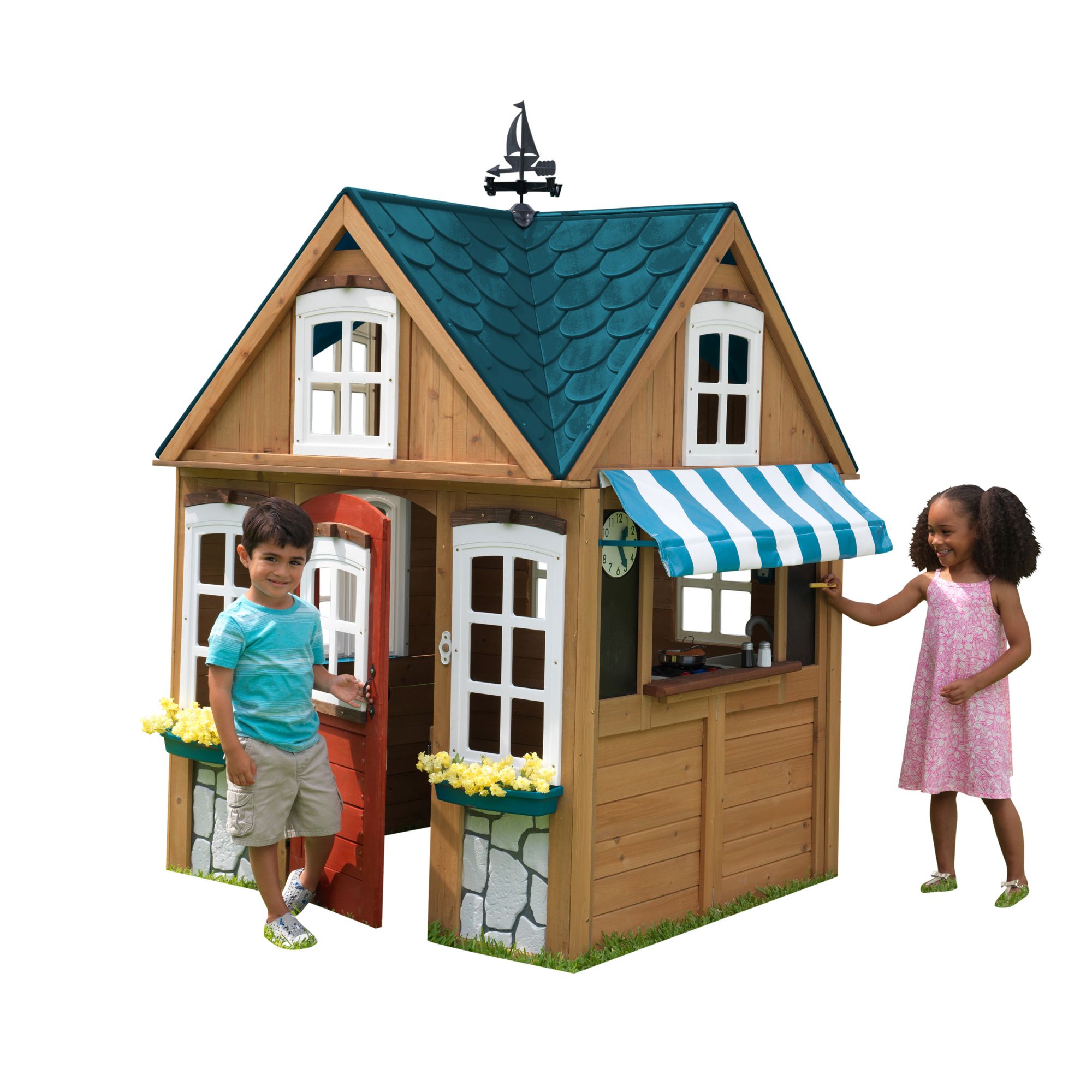 KidKraft Seaside Cottage Outdoor Wooden Playhouse