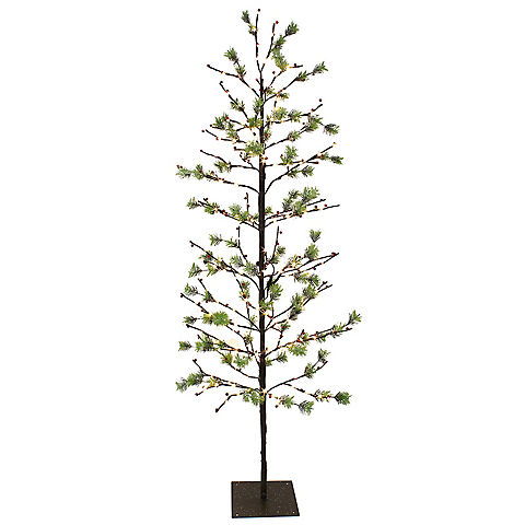 Puleo International 6' Pre-Lit Twig Tree with 240 ct. White LED Twinkle Lights