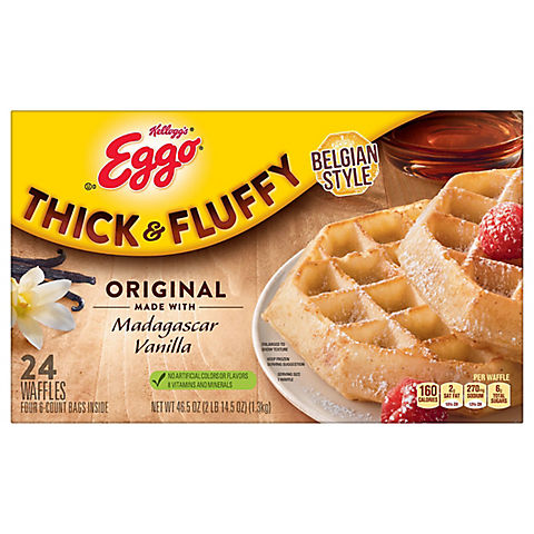 Kellogg's Eggo Thick & Fluffy Original Waffles, 24 ct.
