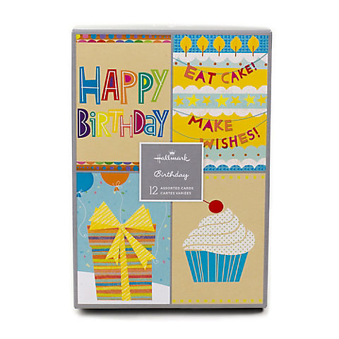 Hallmark Assorted Birthday Greeting Card Set, 12 pk.