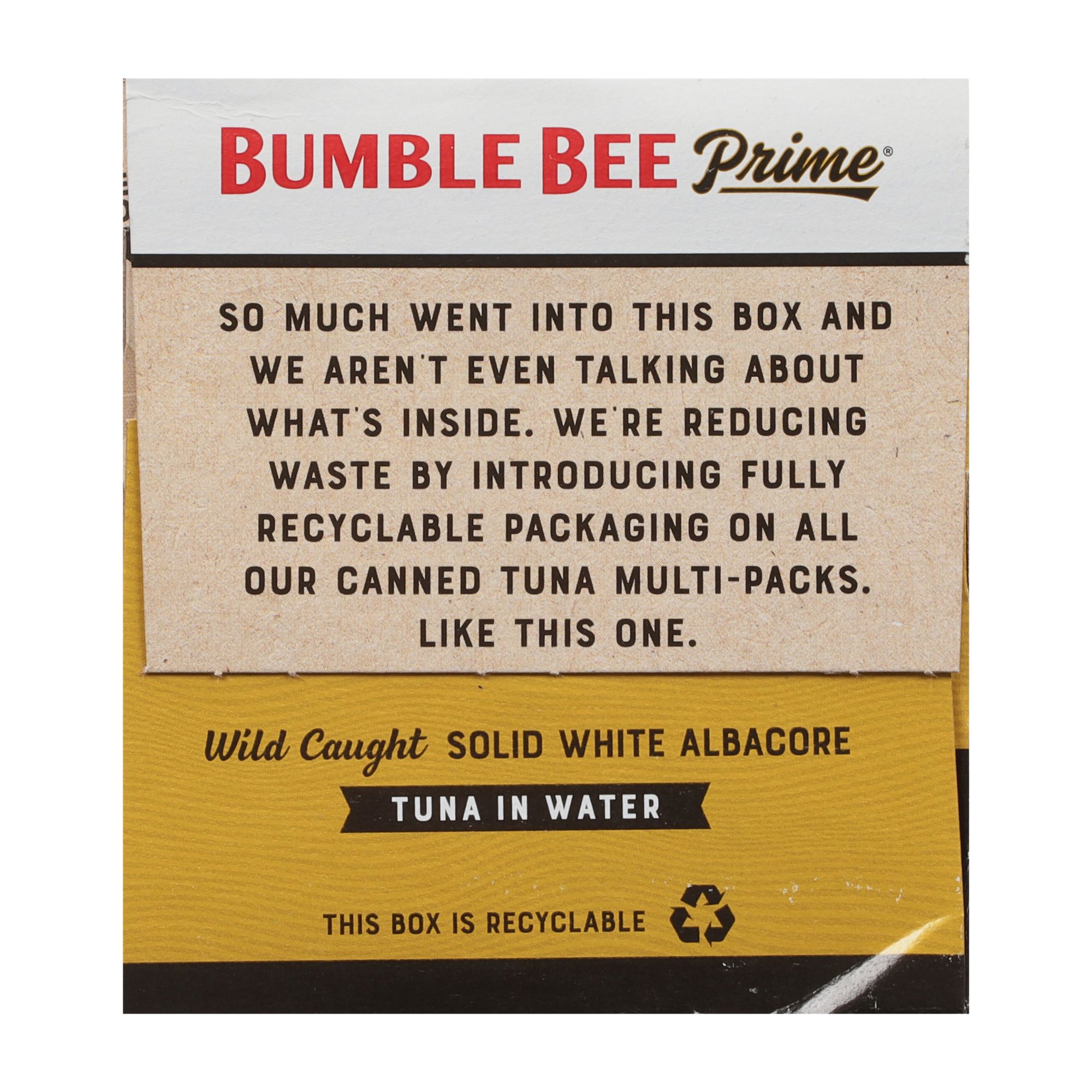 BUMBLE BEE Prime Solid White Albacore Tuna In Water- Canned Tuna