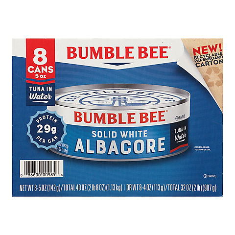 Bumble Bee Solid White Albacore Tuna in Water, 8 pk./5 oz.