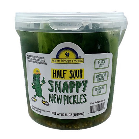Farm Ridge Foods Snappy Half Sour Pickles, 52 oz.