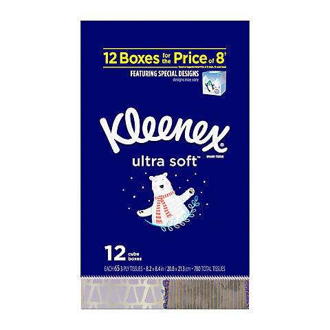 Kleenex Ultra Soft Facial Tissues, 12 pk.