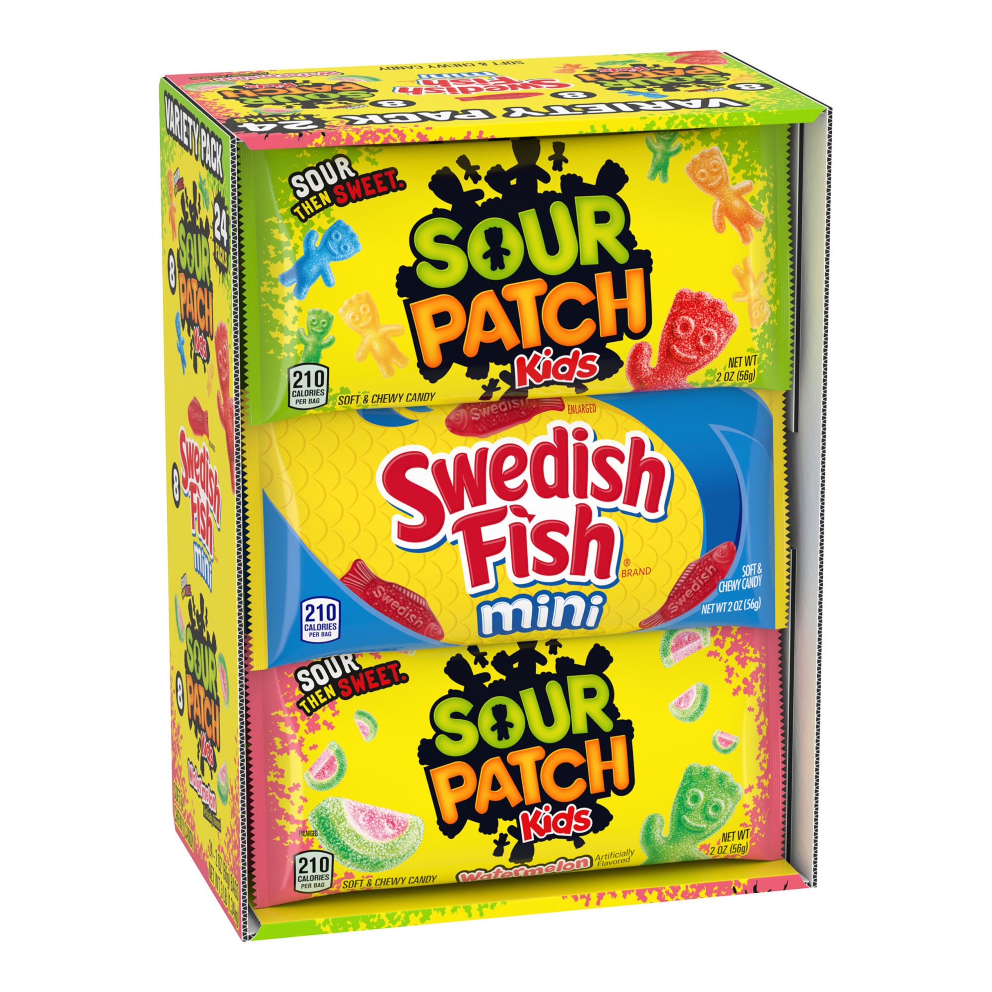 Sour Patch Kids and Swedish Fish Mini Soft and Chewy Candy Variety Snack  Packs, 200 pk.