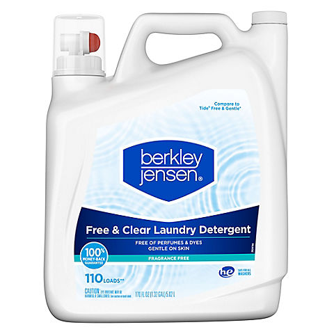 Berkley Jensen Free and Clear Liquid Laundry Detergent, 140 fl. Oz.