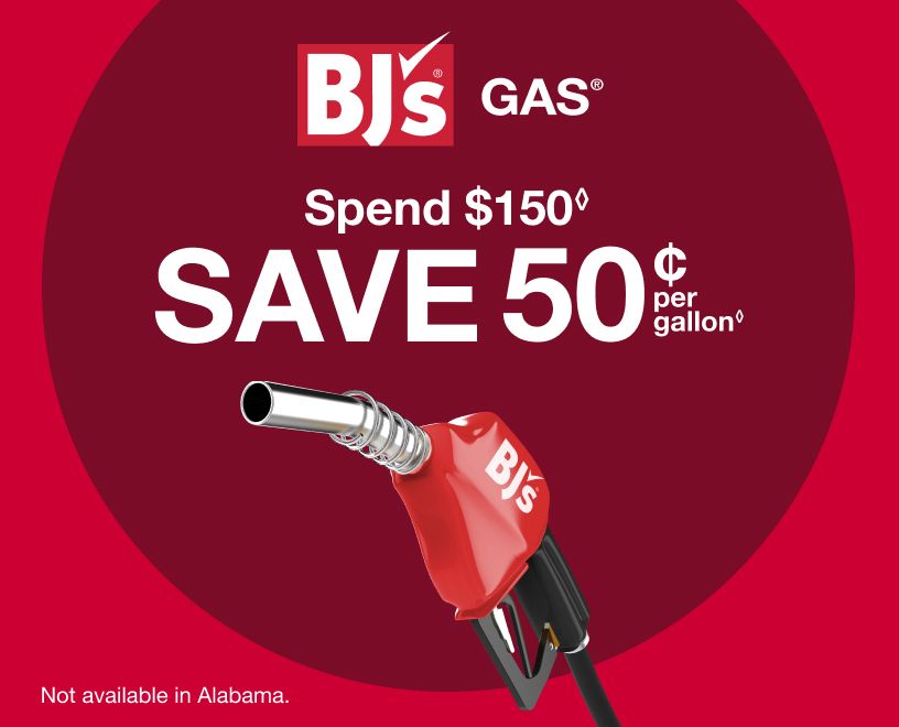 BJs Gas. Spend $150 save 50 cents per gallon.