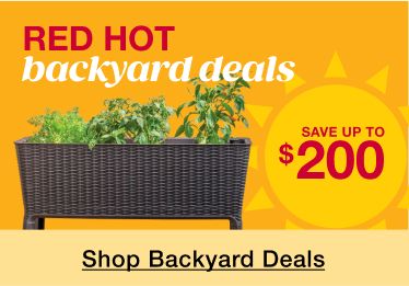 Red hot backyard deals. Click to shop backyard deals