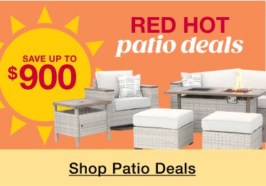 Red hot patio deck. Click to shop patio deals