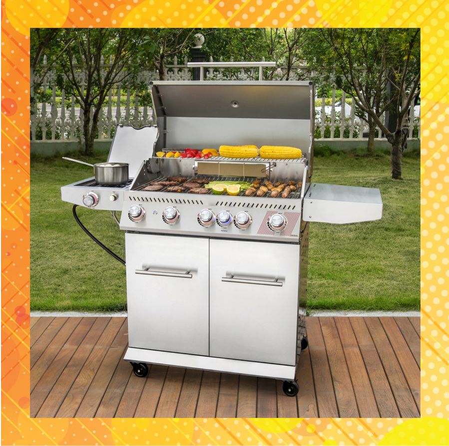 [Image] Outdoor grill set with Red Hot Event branding
