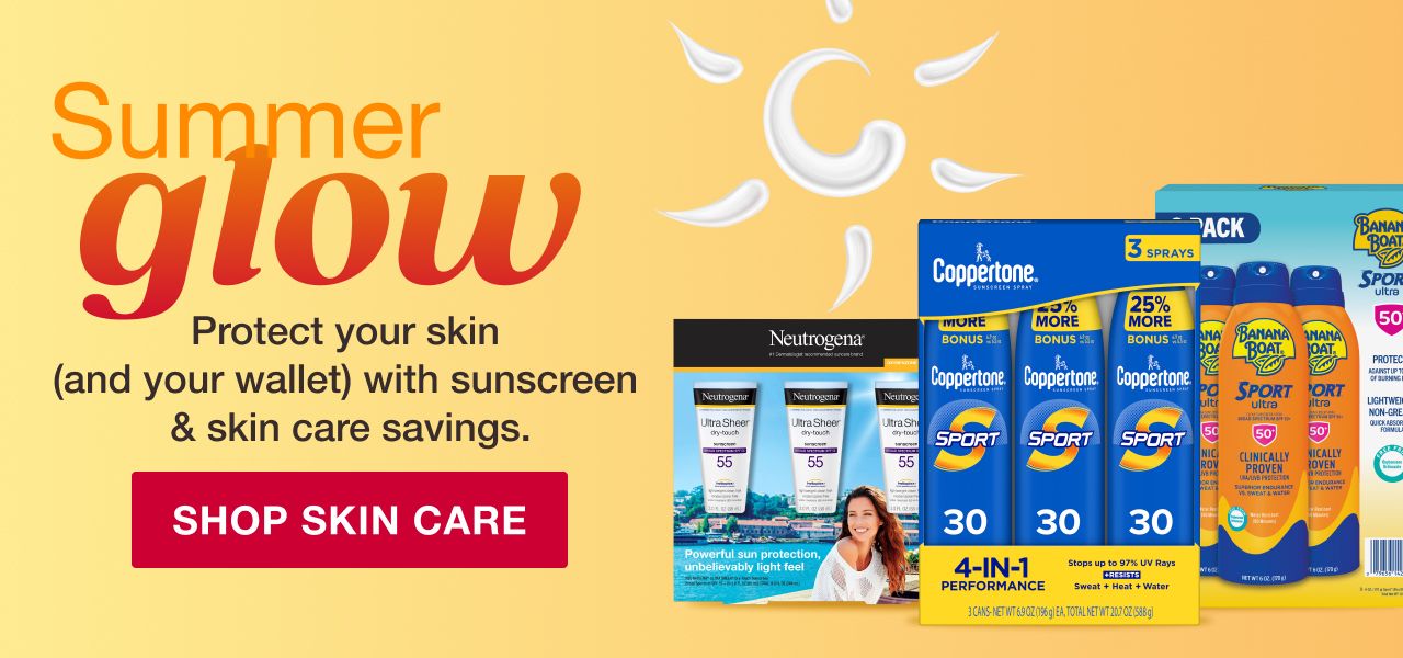 Protect your skin (and your wallet) with sunscreen & skin care savings.