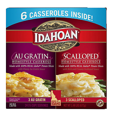 Idahoan Au Gratin and Scalloped Casserole Variety Pack, 6 pk.