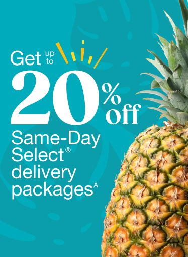 Up to 20% off Same-Day Select delivery packages.