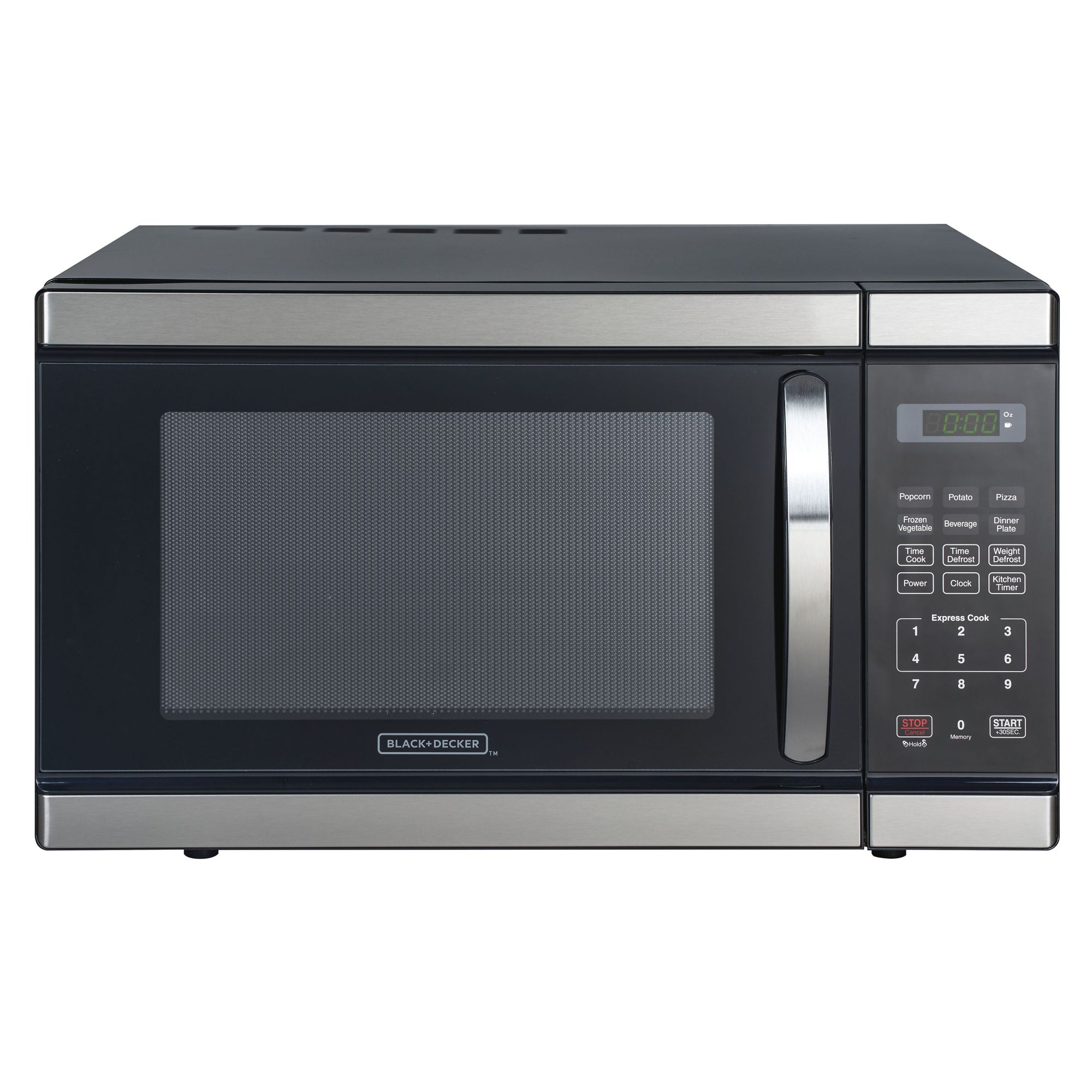 Black + Decker 1000W Stainless Steel Microwave Oven