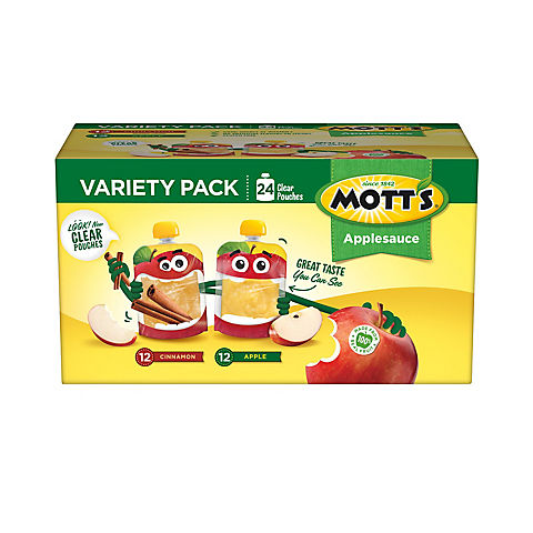 Mott's Apple and Cinnamon Applesauce Variety Pack, 24 pk.