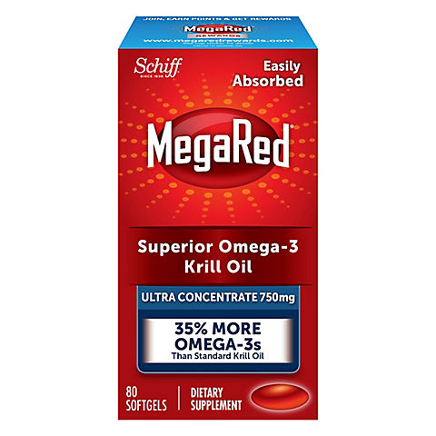 MegaRed 750mg Ultra Concentration Omega-3 Krill Oil, 80 ct.